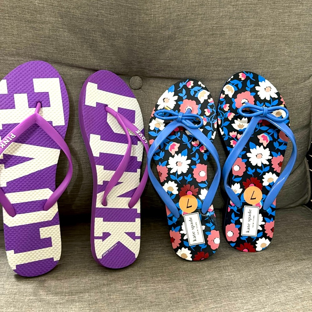 Kate Spade & Pink Victoria Secret Flip Flops